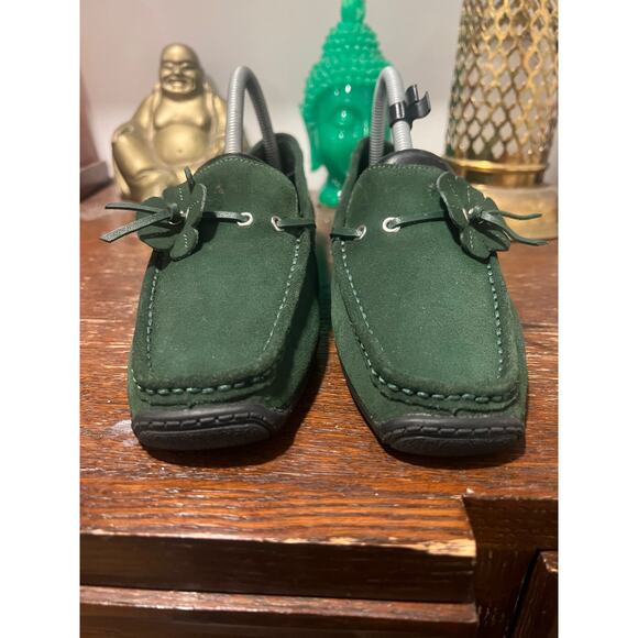 Sam & Libby Preppy Green Suede Casual Moccasins  Loafers 8 - Picture 5 of 14